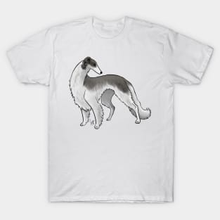 Dog - Borzoi - Black and White T-Shirt